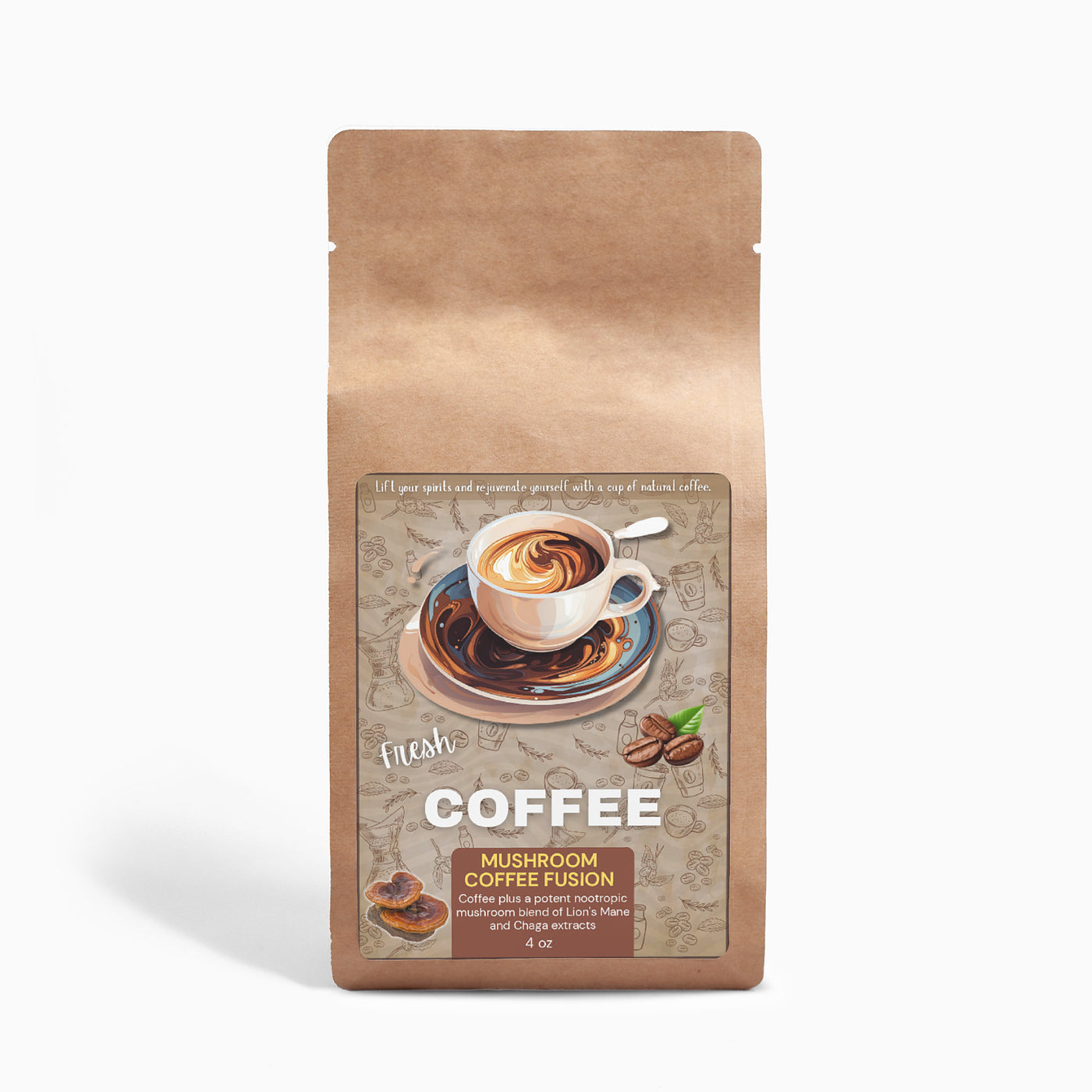 Mushroom Coffee Fusion - Lion’s Mane & Chaga 4oz
